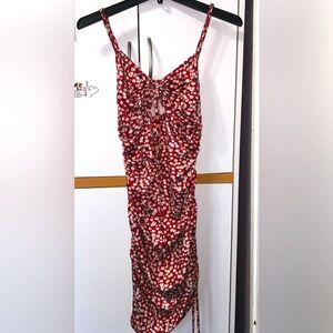 Red floral dress, never been worn before